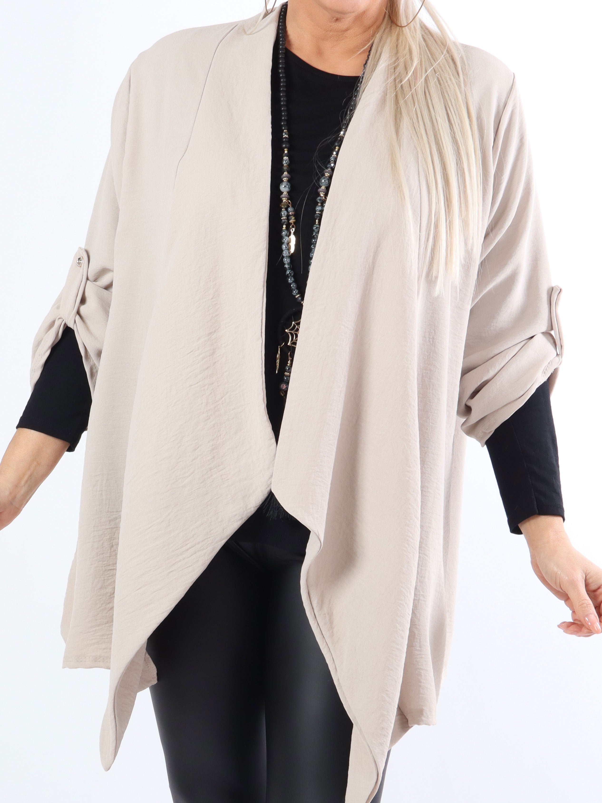 Dream - Enkel plus size cardigan i let og fint stof